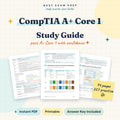 CompTIA A+ Core 1 Study Guide, 220-1201 digital study guide cover, 94 pages