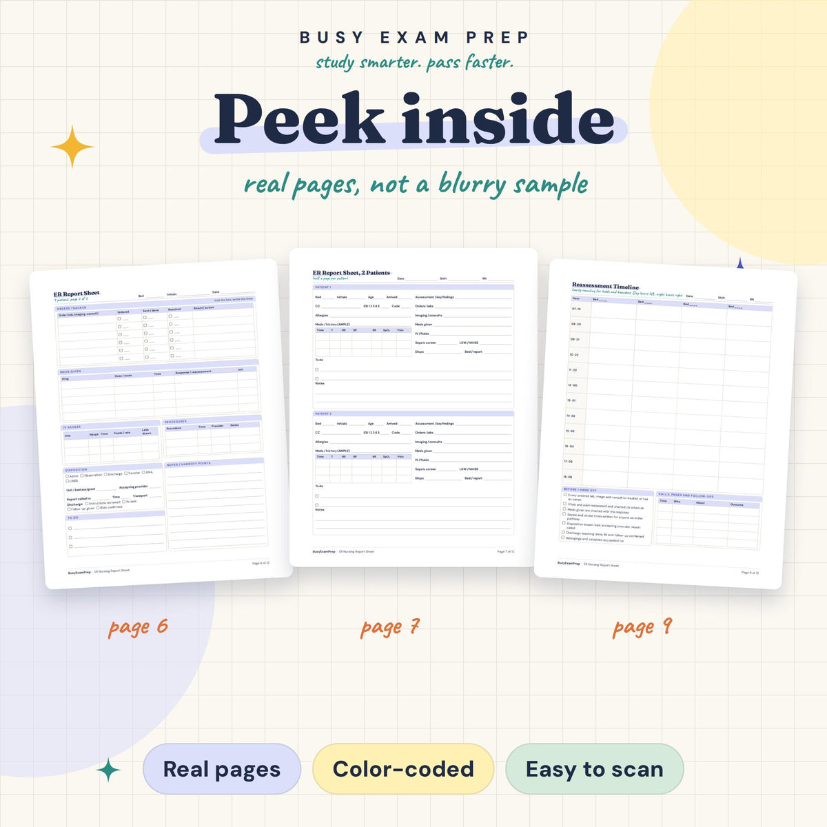 ER Nurse Report Sheet existing interior previews