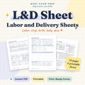 Labor and Delivery Nurse Report Sheet digital cover
