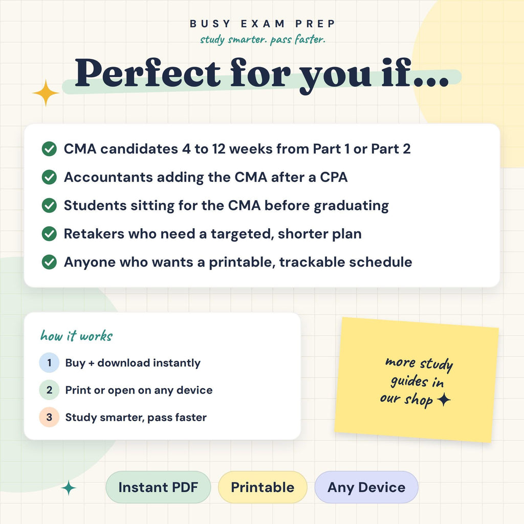 Who the CMA study planner is designed for