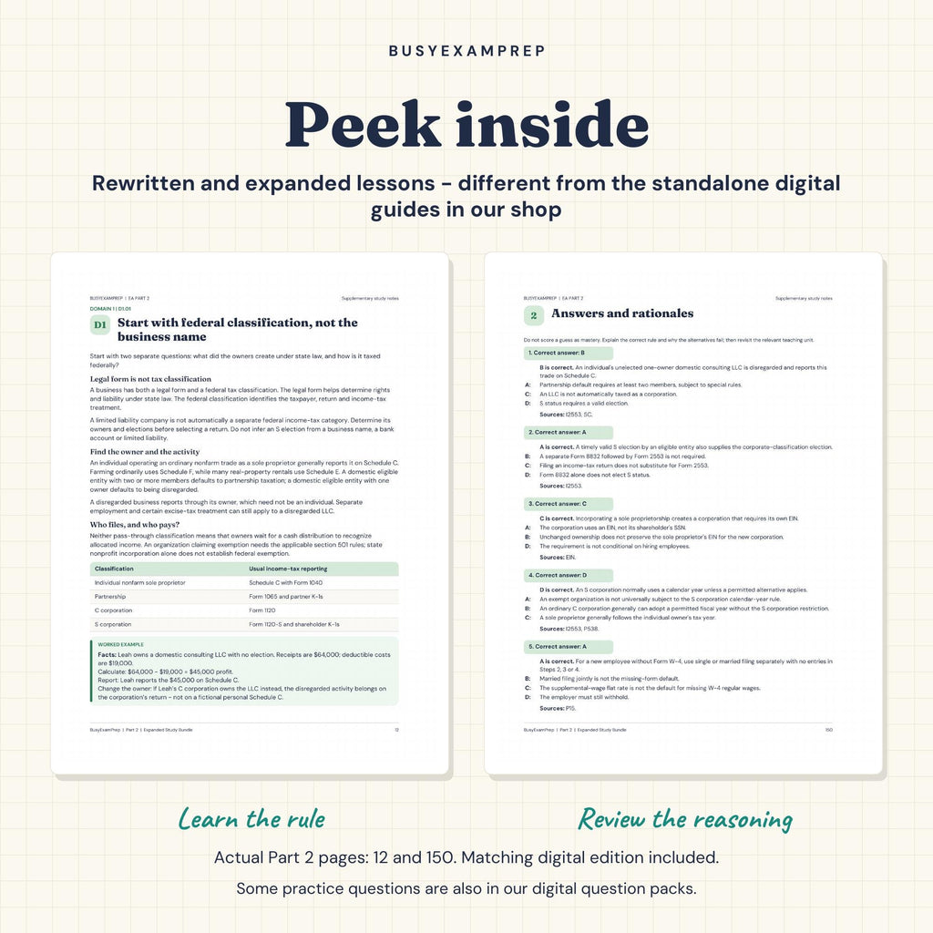 EA Part 2: Businesses — Printed Study Guide — preview 4