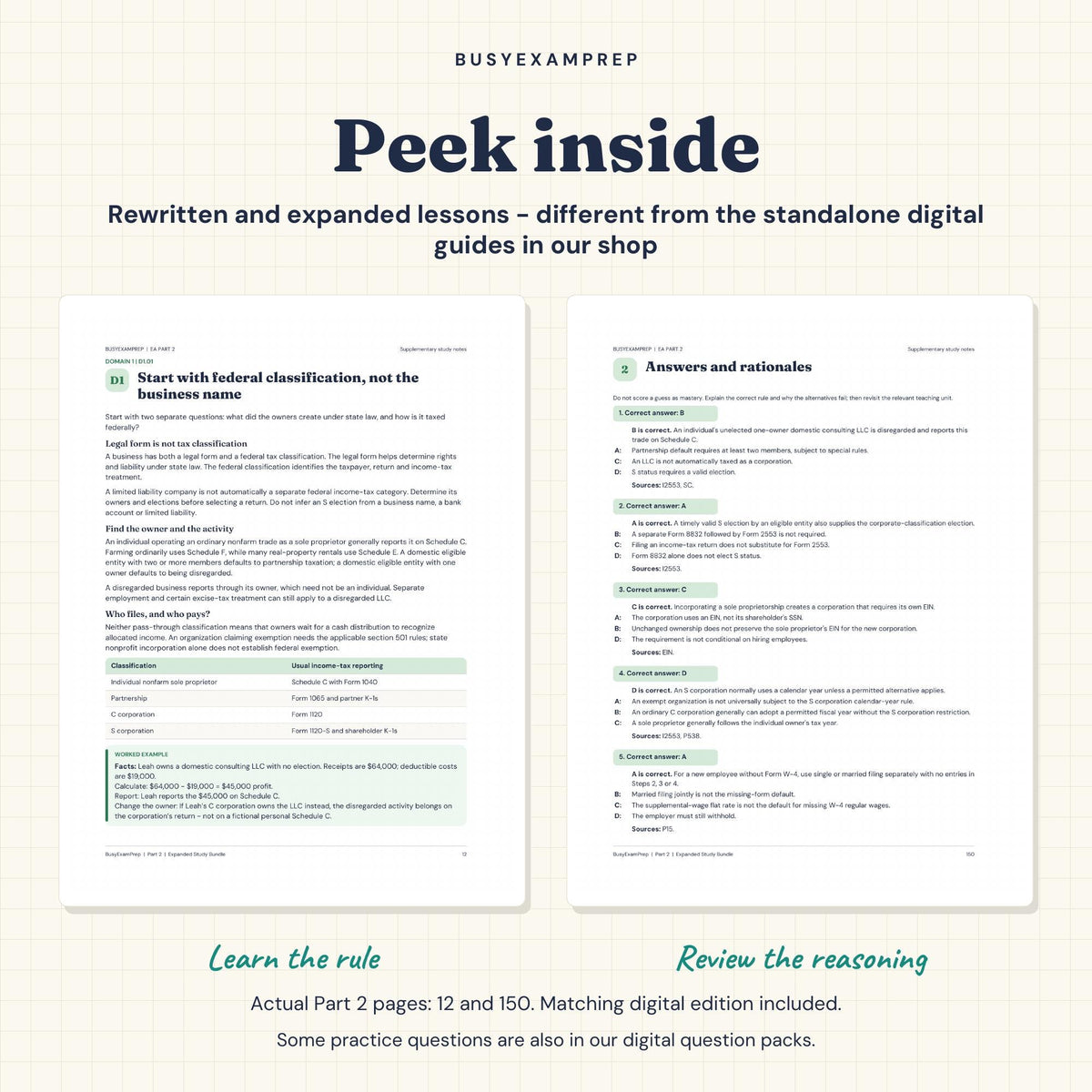 EA Part 2: Businesses — Printed Study Guide — preview 4