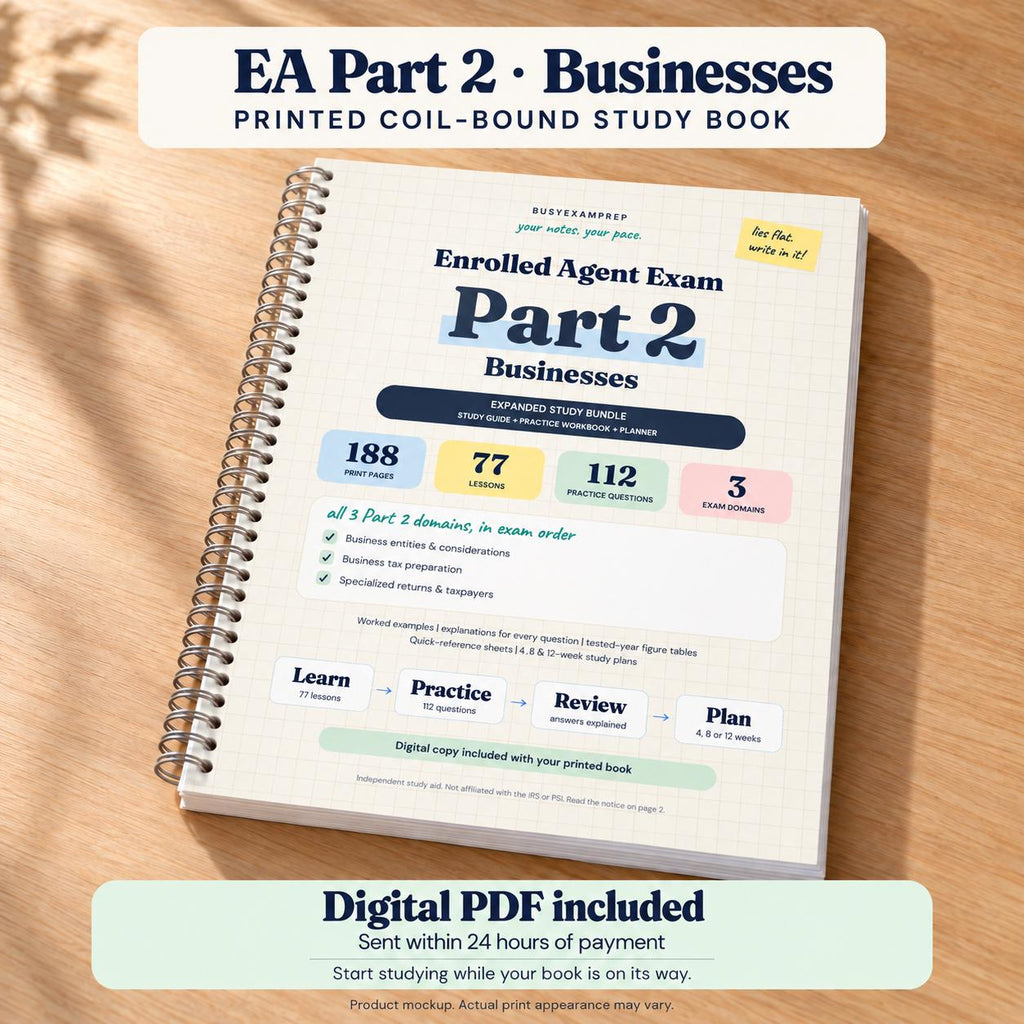 EA Part 2: Businesses — Printed Study Guide product preview