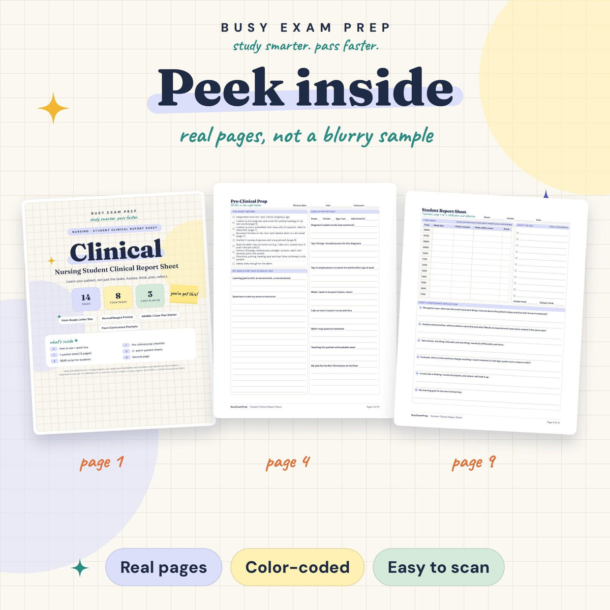 Nursing Student Clinical Report Sheet existing interior previews