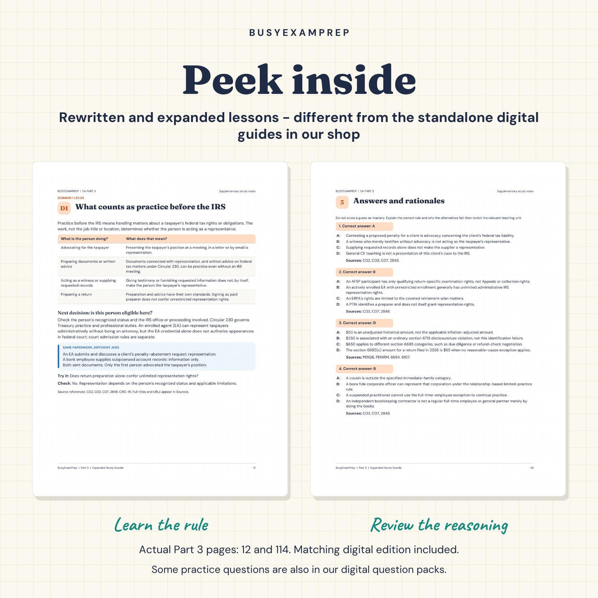 EA Part 3: Representation — Printed Study Guide — preview 4