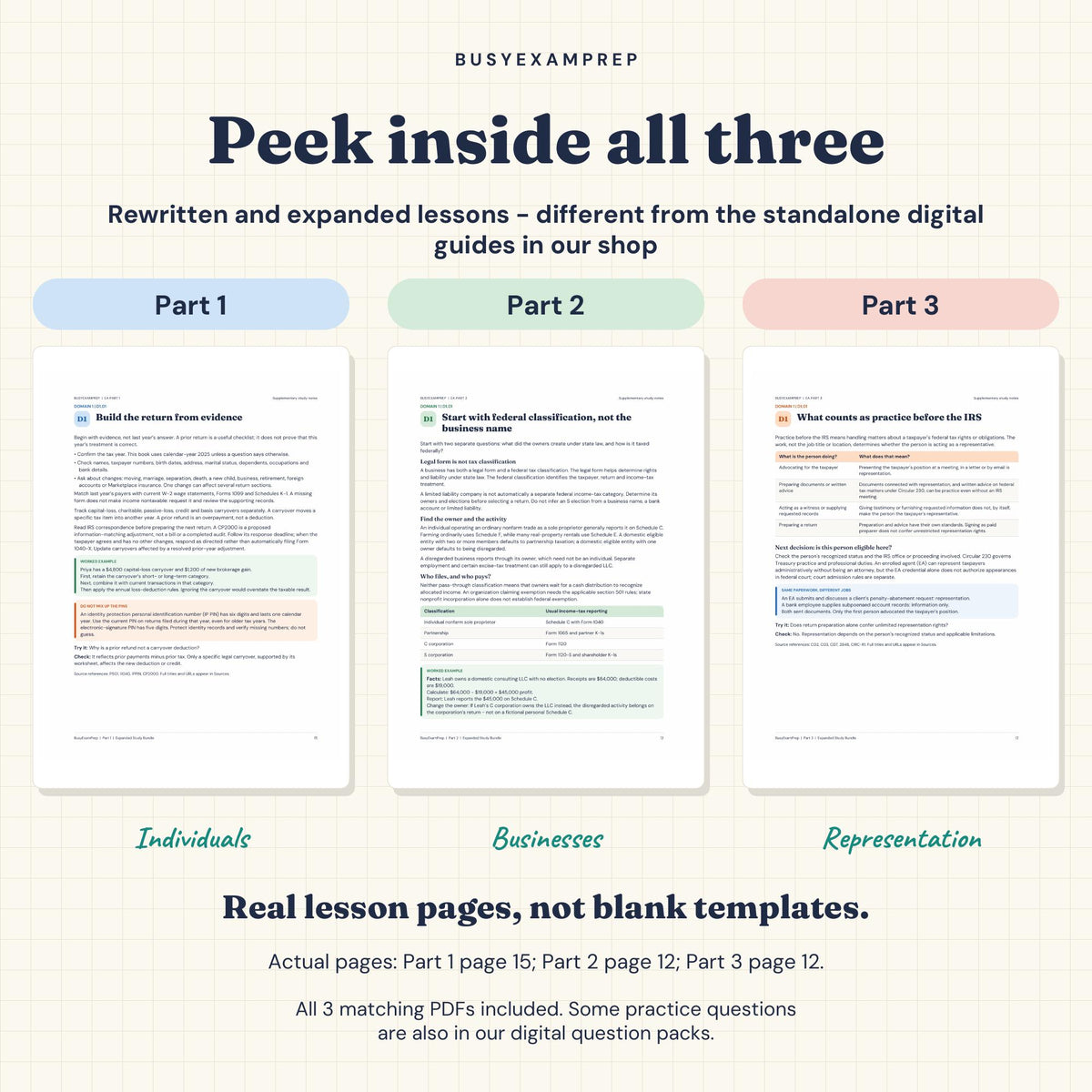 EA Parts 1–3 — Three-Book Printed Study Set — preview 4