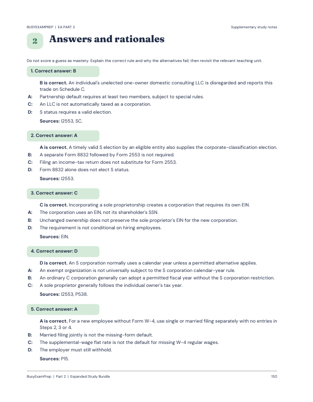 Enrolled Agent Part 2 Complete Study Guide, Printed Edition